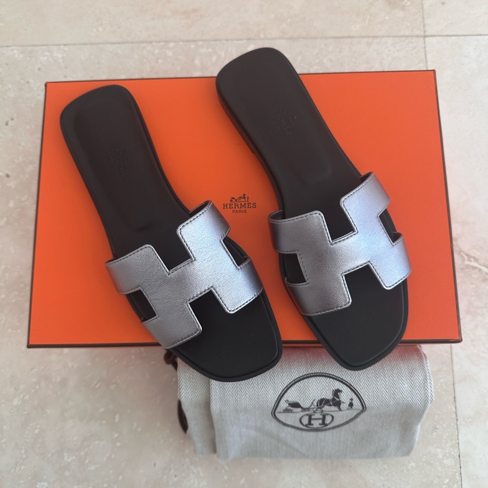 Hermes Silver Women's Sandals